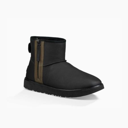 UGG Classic Mini Zip Weather Black Boots for Men (NKPU21548)